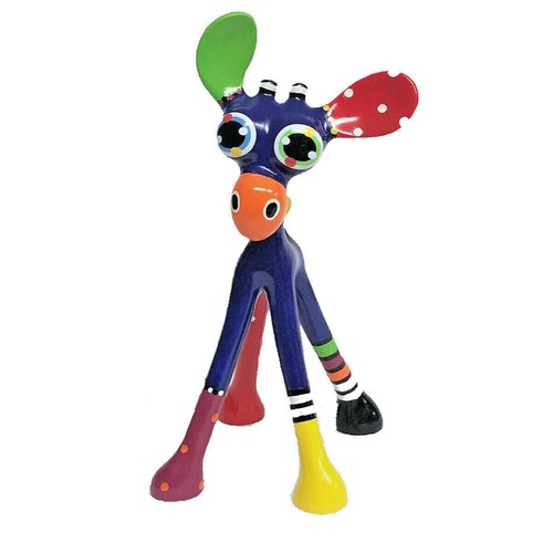 Jacky Zegers Giraffa Alex Pop Art Sammlerst. Firmato Scultura Figura - 20075