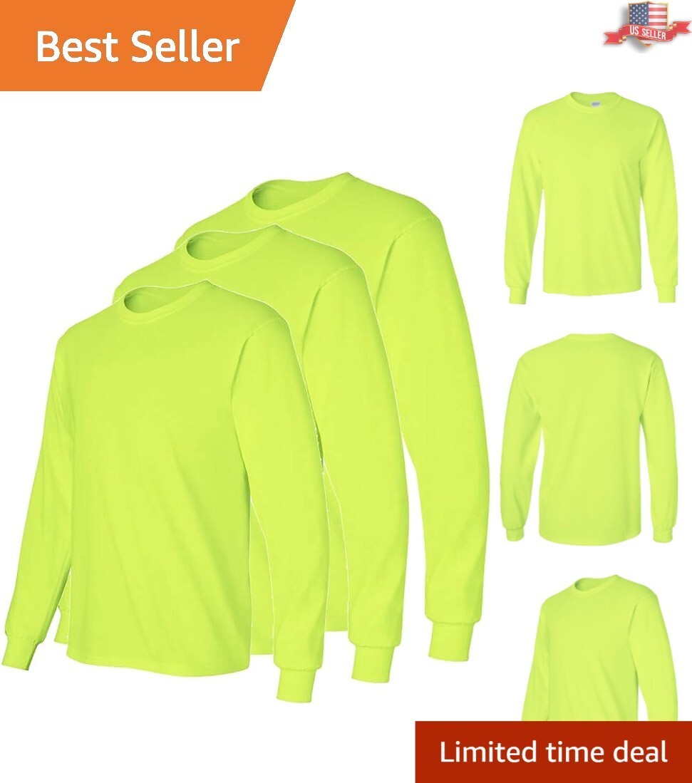 Safety High Visibility Long Sleeve Construction Work Shirts Pack for