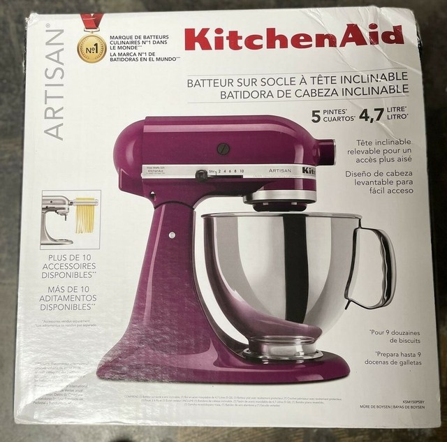 KitchenAid KSM150PSBY Artisan Boysenberry Stand Mixer Purple for sale