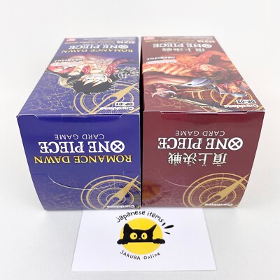 One Piece Card Game OP-01 OP-02 Booster Box Set Japanese Sealed