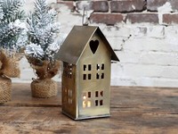 Chic Antique Lichthaus (15,5 Cm, Antique Messing, Windlicht, Teelicht, Dekolicht