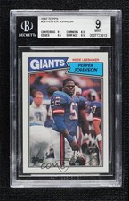 1987 Topps Pepper Johnson #28 BGS 9 MINT kh0