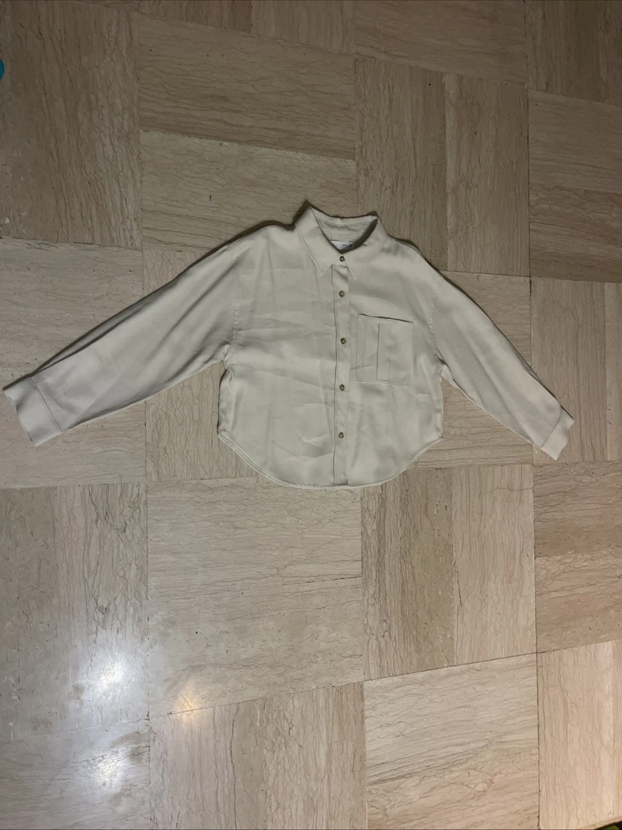 Crop Top Côtelé Gris Pierre À Taille Élastique Et Manches Froncées