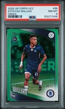 2025-26 Topps Flagship Estevao Green /99 PSA 8 RC Rookie