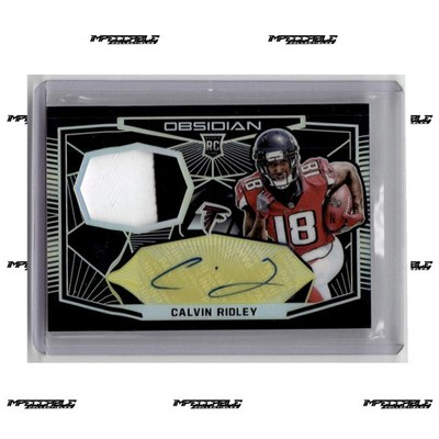 2018 Panini Obsidian - Gold #RJ-CR Calvin Ridley  RPA /10 Rookie Patch Auto