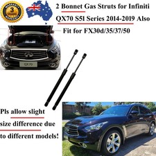 2 Front Bonnet Hood Lift Supports Shocks Gas Struts For Infiniti QX60 2014-2019