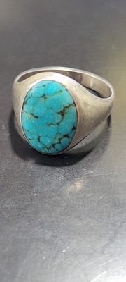 sterling silver rings with turquoise
