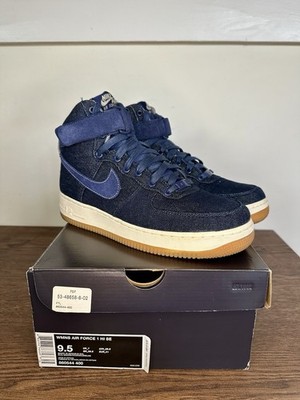 Nike Women s Air Force 1 High SE Denim Binary Blue Size 9.5