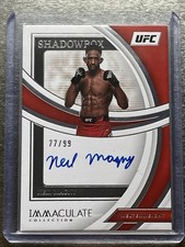 2022 Panini Immaculate Collection Shadowbox Neil Magny 77 Out Of 99 On Card Auto