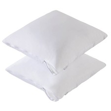 Waterproof Feather Proof Pillow Protectors 20x20 with Zipper Pack of 2 Soft Bamb