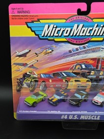  Micro Machines #4 US Muscle Cars Charger Mustang, Camaro, Dodge, GTO 