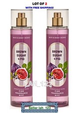 LOT/2 Bath Body Works BROWN SUGAR FIG Fragrance Mist 8 oz ea NEW FRESH SHIP