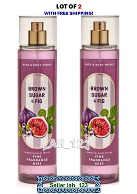 LOT/2 Bath & Body Works~BROWN SUGAR & FIG~Fragrance Mist 8 oz ea~NEW+FRESH+SHIP!