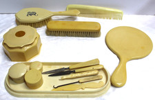Lg Lot of Vintage VANITY ACCESSORIES Mirror Brush Celluloid Dresser Sets