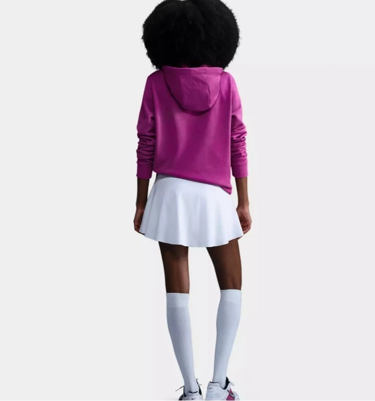 Sudadera con capucha para mujer Nike Sportswear Club DQ5793-518 lo último fucsia/blanco XSMALL Foto 2 de 4