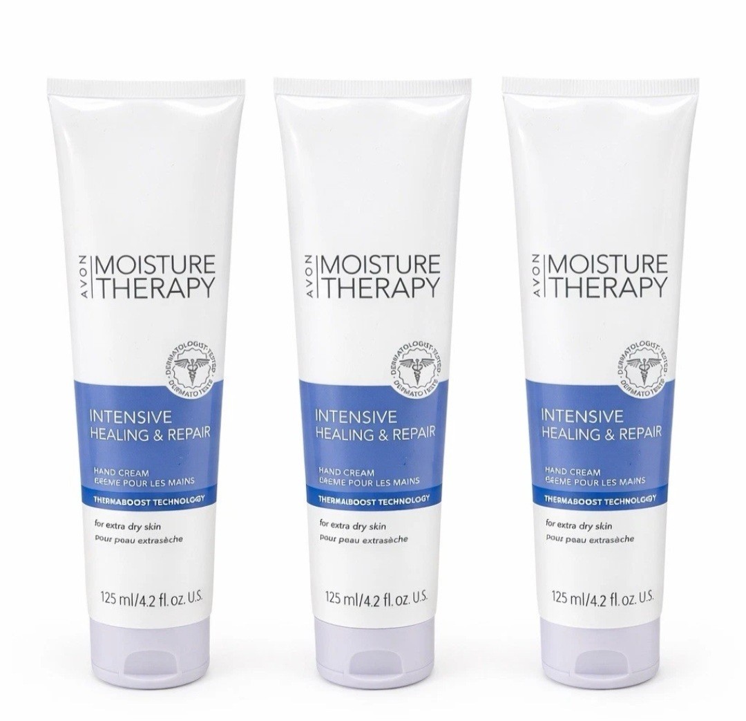 Avon Moisture Therapy Hand Cream 4.2 oz &ndash; Intensive Healing Repair (3 Pack)