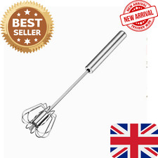 Semi Automatic Egg Whisk Hand Push Egg Beater Stainless Steel Blender Mixer UK