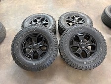 Set Of 4 Used 9327 17 Black 07-26 Jeep Wrangler Wheels 25575r17 Firestone Lt