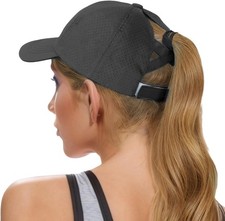 Women Ponytail Baseball Cap - Summer Running Hats Adjustable Sun Caps Ladies