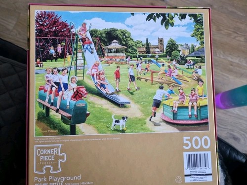Park Playground by Trevor Michell. 500 Pc Jigsaw from Corner Piece. Complete. - Picture 2 of 3