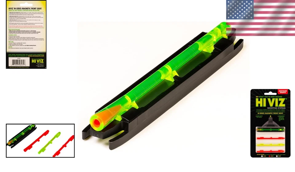 Mira de espingarda fibra óptica magnética verde e vermelha para caça e segmentação - Imagem 2 de 4