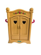 Fisher Price Briarberry Bears Wardrobe Armoire w Hanger Dollhouse Furniture