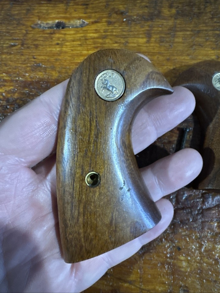 Python Wood Handle Vintage Custom Wood Grips For Colt Python Or Official Police. | eBay