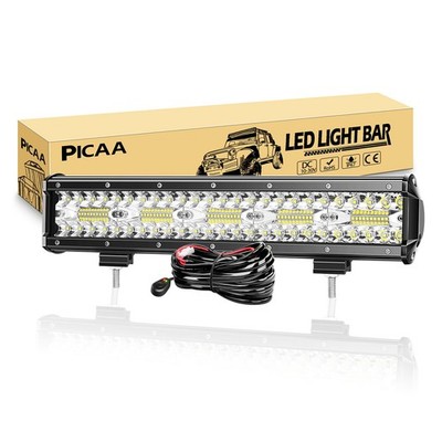 LED Work Light 15 Inch 38CM 300W Light Bar 12V With Wiring Harness Accessory...