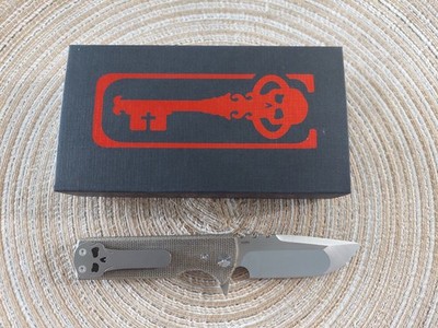 Chaves Ultramar TAK Flipper Knife 2.75'' M390 Belt Satin Drop Point Blade New