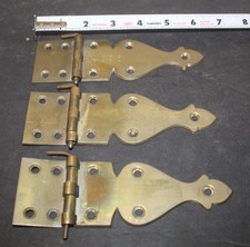 3 Antique Solid Brass Large Grand Piano Top Lid Hinge Straight Style 6"x 2"