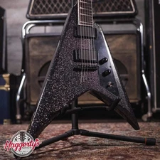 ESP LTD KH-V Kirk Hammett Signature Electric Guitar - Black Sparkle