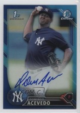 2016 Bowman Chrome Prospect Blue Refractor /150 Domingo Acevedo #CPA-DA Auto 0w3