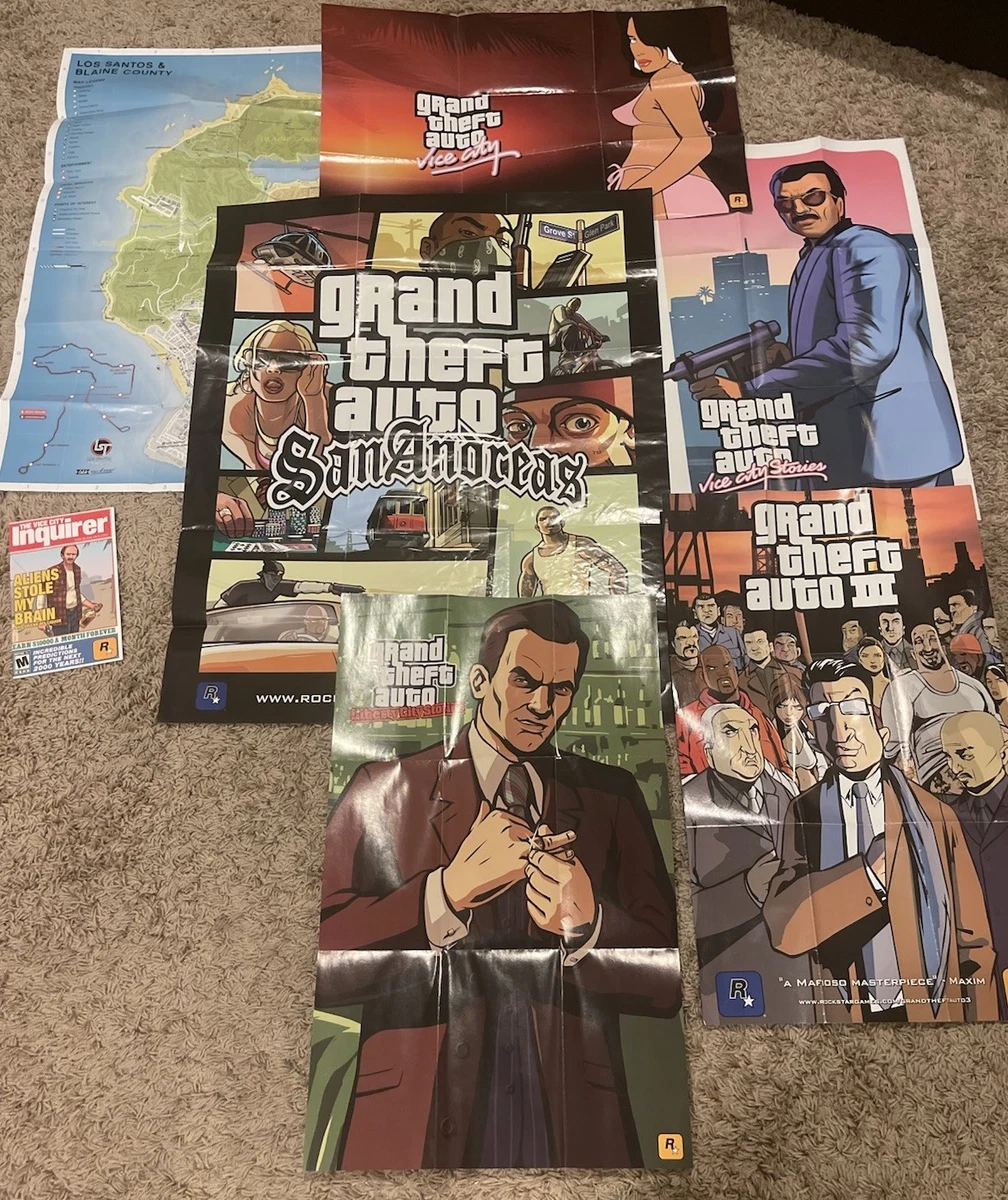 Grand Theft Auto Vice City Poster In Video Game Merchandise | eBay
