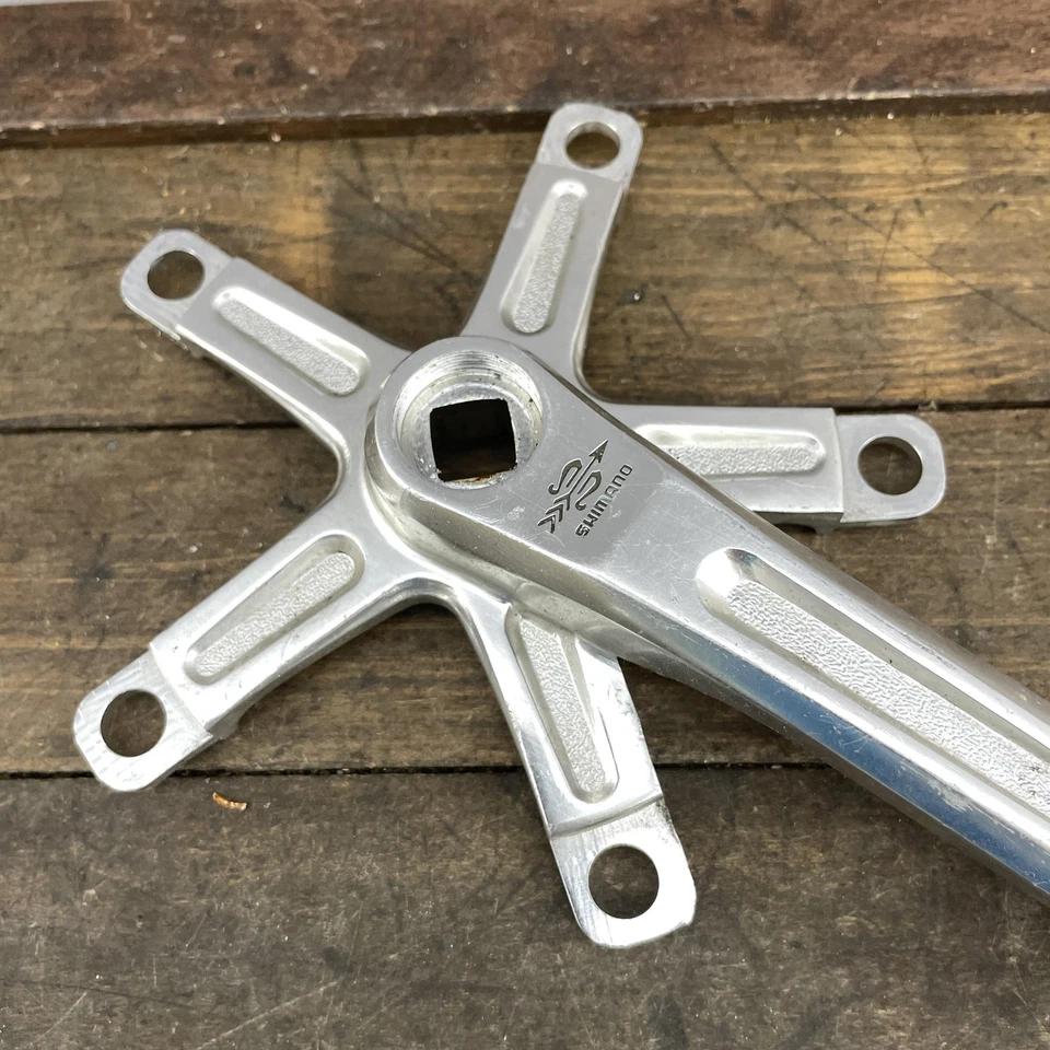 Juego de brazos de manivela vintage Shimano flecha dorada BMX carretera FC-S105 170 mm 130 BCD Japón Foto 3 de 4