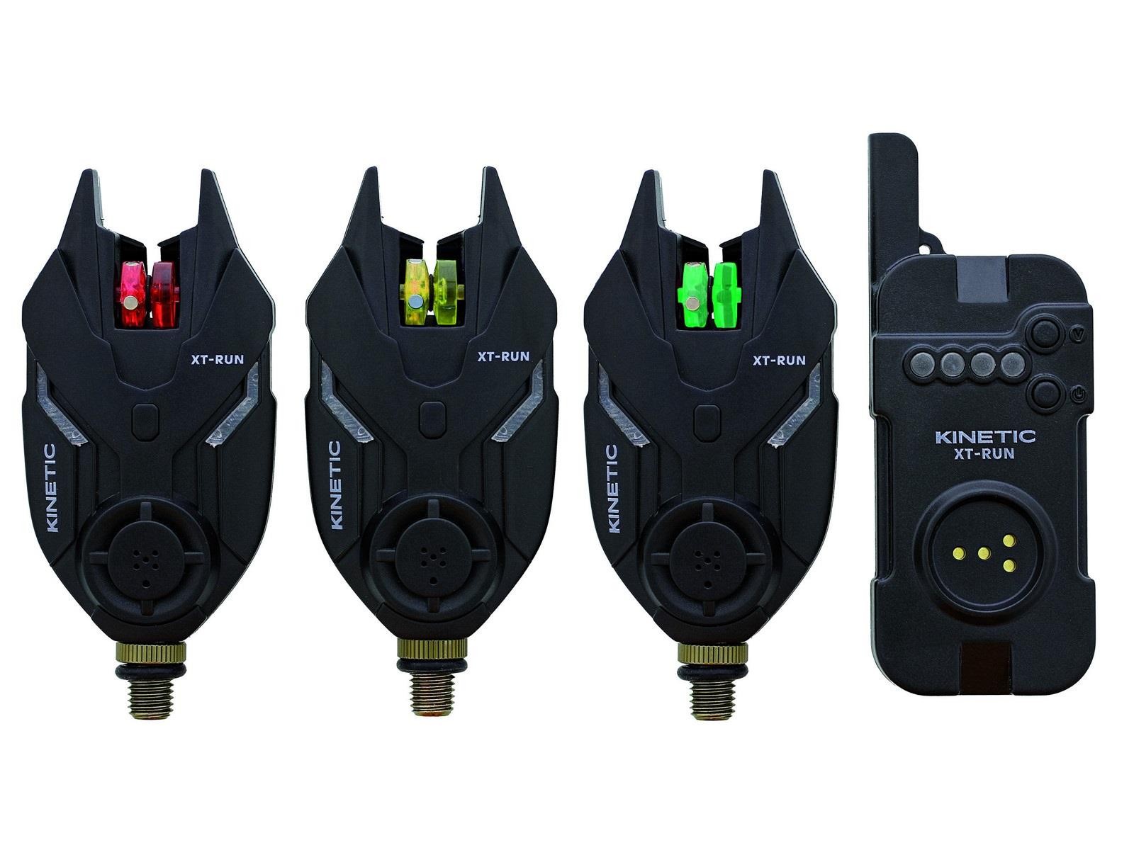 Kinetic XT-Run Bite Alarm Set 3+1 3er Funkbissanzeigerset Bissanzeiger Set