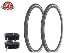 2 ALTA BICYCLE WIRE BEAD 700 x 35c WHITEWALL TIRES CORDOBA SEMI-SLICK 60mm TUBES