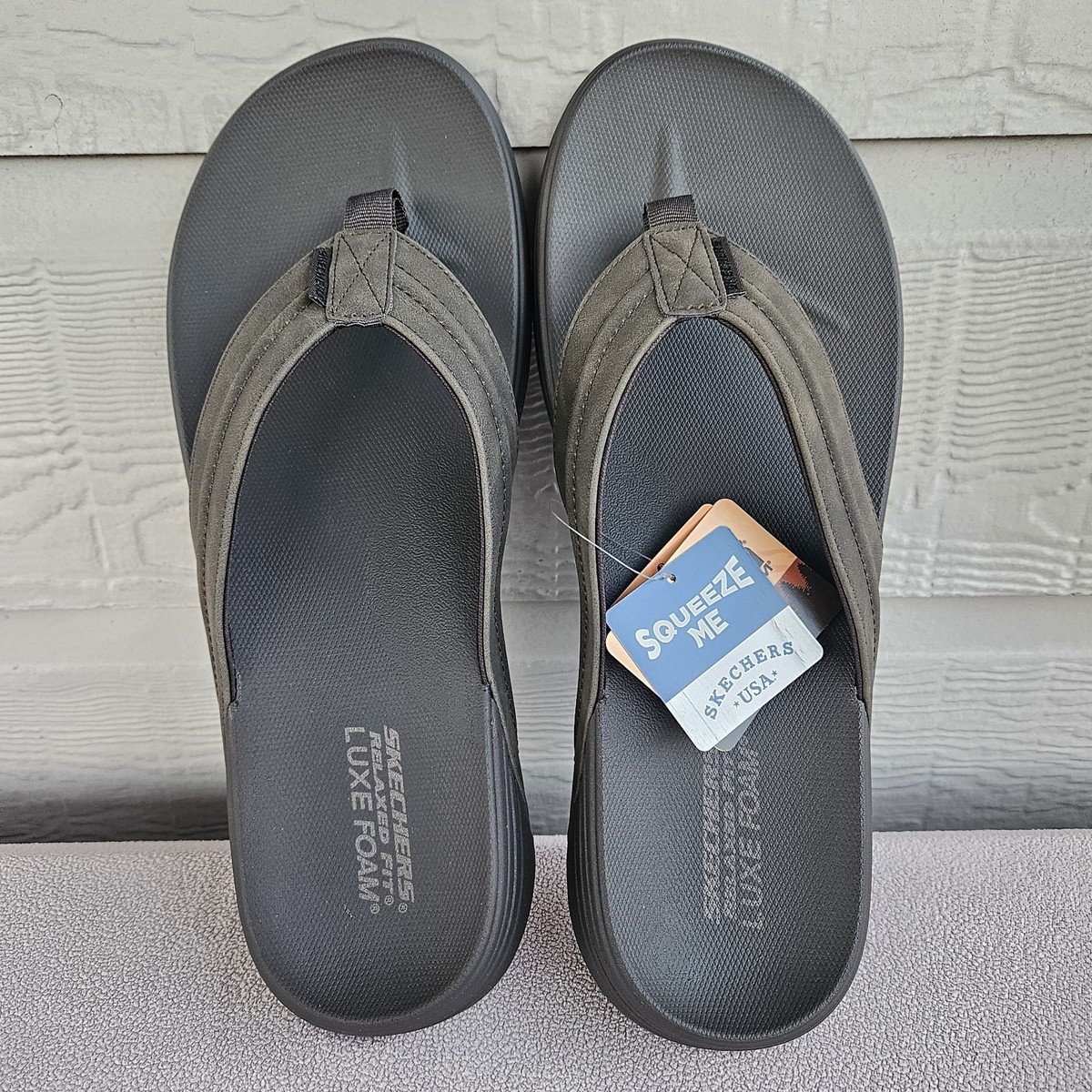 Skechers Patino Marlee Thong Flip Flop Sandal Men 13 Brown Relaxed Fit Luxe Foam Skechers Patino Marlee Thong Flip Flop Sandal Men 13 Brown  main image 4