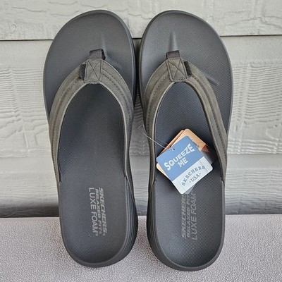 Skechers Patino Marlee Thong Flip Flop Sandal Men 13 Brown Relaxed Fit Luxe Foam SKECHERS RELAXED FIT: PATINO-MARLEE | BEACH SANDAL | DANFORM  main image 2