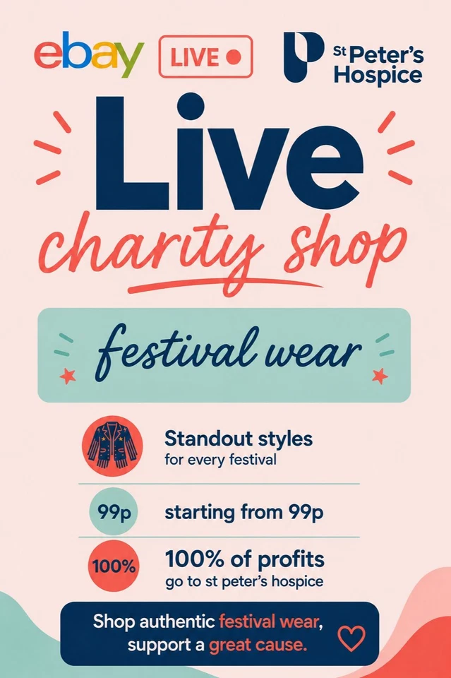 Festival Wear ebay Live Charity Shop! Auctions starting from99p