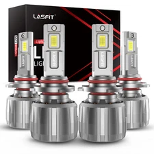 9005/HB3 9006//HB4 Combo LED Headlight Bulbs High Low Beam Halogen Replacement