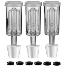 Juego de 3 esclusas de aire para elaborar vino kimchi -3 esclusas de aire + 3 tapones + 6 ojales