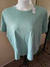 BRAND NEW:  Women's OLD NAVY Size XXL Green Round Neck 100% Cotton Tee