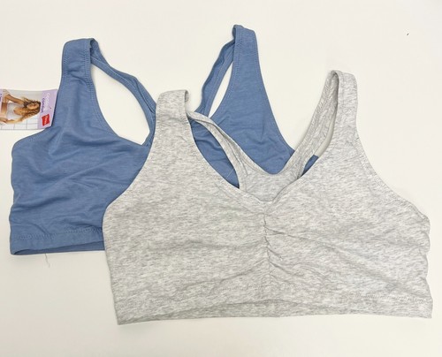 2 Hanes Womens x-temp Pullover Bra Wire free XL Bralette 2 Pack NEW - Picture 3 of 9