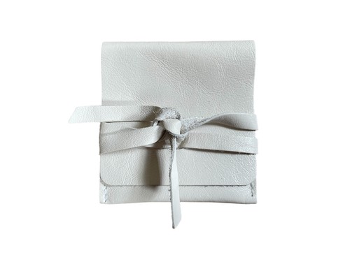Helena Rohner Leather Jewelry Pouchette Pouch Storage Off White Small Tie - Picture 2 of 7
