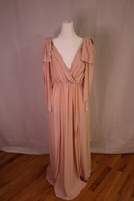 Blush Draped Shoulder Gown – ASOS Formal Maxi Dress | Size 6