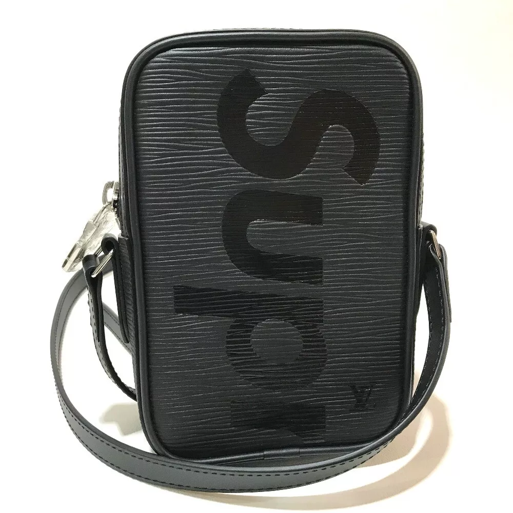 Sac bandoulière noir Louis Vuitton x SUPREME M54789 Pochette DanubePPM 17AW