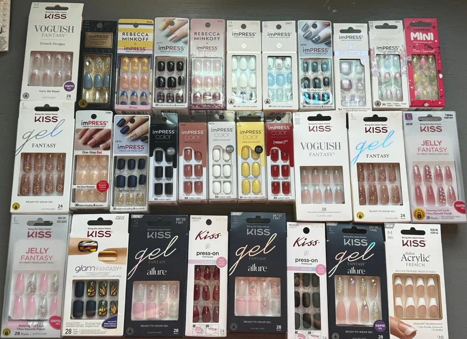 "LOTE de 50" Uñas Kiss imPRESS Mezcladas NUEVAS***ENVÍO GRATUITO*** LIQUIDACIÓN–Oferta# 125 Foto 2 de 4