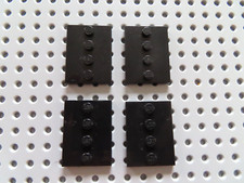 Lego 4 x Fliese 88646 3x4 schwarz Mittelnoppe...