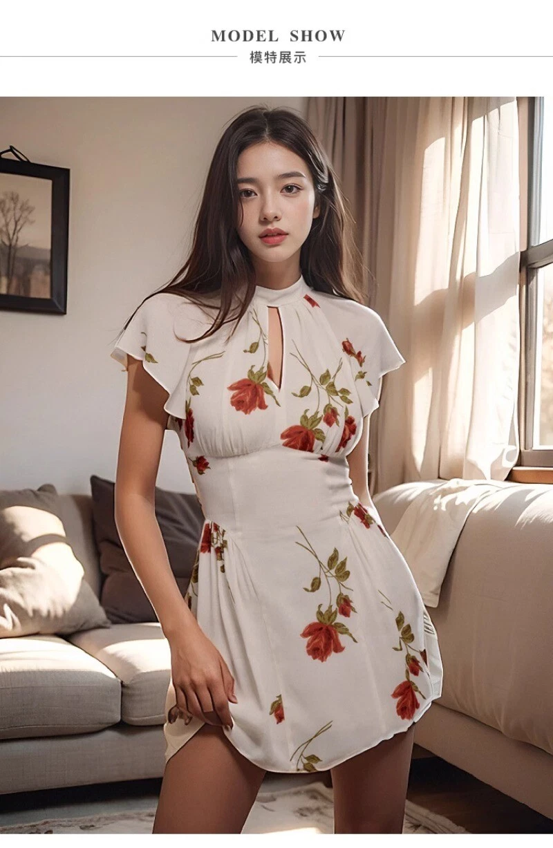 OFF WHITE Abito casual donna bianco elegante gonna A line Reformation