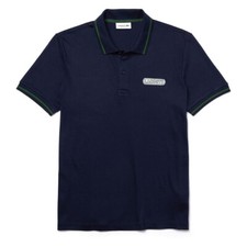 Men's Navy Blue Lacoste Heritage Badge Regular Fit Polo Shirt - Size 8 / 3XL